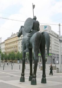Lucemburkové - Jošt socha v Brně
